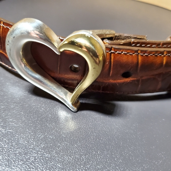 Brighton Leather Heart Belt Size S/28 - Picture 1 of 9